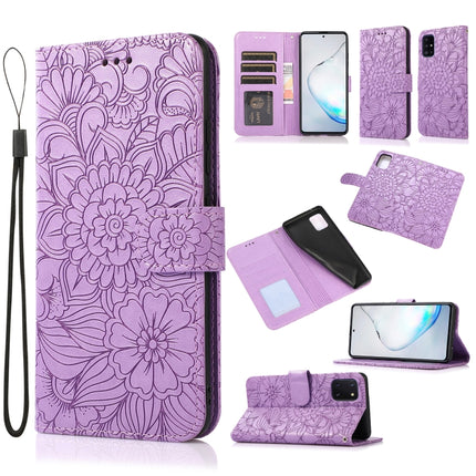 Skin Feel Embossed Sunflower Horizontal Flip Leather Case with Holder & Card Slots & Wallet & Lanyard, For Samsung Galaxy A32 5G, For Samsung Galaxy A71, For Samsung Galaxy Note10 Lite / A81, For Samsung Galaxy A91
