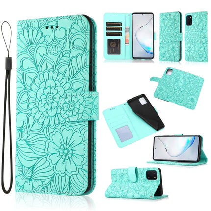Skin Feel Embossed Sunflower Horizontal Flip Leather Case with Holder & Card Slots & Wallet & Lanyard, For Samsung Galaxy A32 5G, For Samsung Galaxy A71, For Samsung Galaxy Note10 Lite / A81, For Samsung Galaxy A91