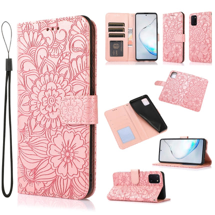 Skin Feel Embossed Sunflower Horizontal Flip Leather Case with Holder & Card Slots & Wallet & Lanyard, For Samsung Galaxy A32 5G, For Samsung Galaxy A71, For Samsung Galaxy Note10 Lite / A81, For Samsung Galaxy A91
