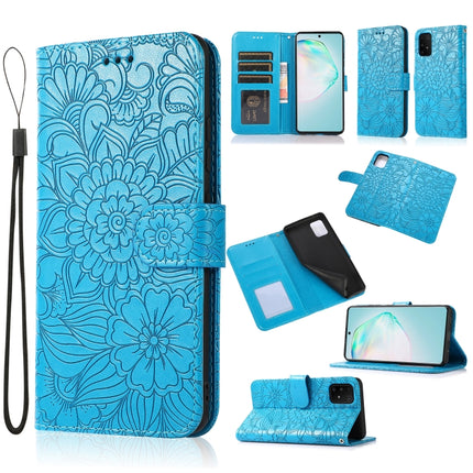 Skin Feel Embossed Sunflower Horizontal Flip Leather Case with Holder & Card Slots & Wallet & Lanyard, For Samsung Galaxy A32 5G, For Samsung Galaxy A71, For Samsung Galaxy Note10 Lite / A81, For Samsung Galaxy A91