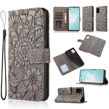 Skin Feel Embossed Sunflower Horizontal Flip Leather Case with Holder & Card Slots & Wallet & Lanyard, For Samsung Galaxy A32 5G, For Samsung Galaxy A71, For Samsung Galaxy Note10 Lite / A81, For Samsung Galaxy A91