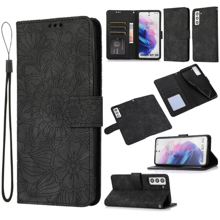 Skin Feel Embossed Sunflower Horizontal Flip Leather Case with Holder & Card Slots & Wallet & Lanyard, For Samsung Galaxy S21 5G, For Samsung Galaxy S21 FE, For Samsung Galaxy A21s, For Samsung Galaxy Note20