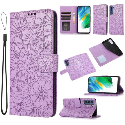 Skin Feel Embossed Sunflower Horizontal Flip Leather Case with Holder & Card Slots & Wallet & Lanyard, For Samsung Galaxy S21 5G, For Samsung Galaxy S21 FE, For Samsung Galaxy A21s, For Samsung Galaxy Note20