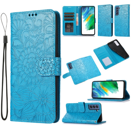 Skin Feel Embossed Sunflower Horizontal Flip Leather Case with Holder & Card Slots & Wallet & Lanyard, For Samsung Galaxy S21 5G, For Samsung Galaxy S21 FE, For Samsung Galaxy A21s, For Samsung Galaxy Note20