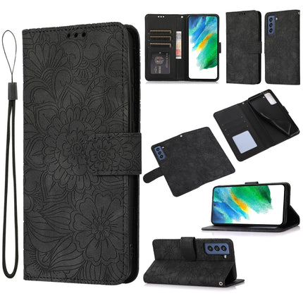 Skin Feel Embossed Sunflower Horizontal Flip Leather Case with Holder & Card Slots & Wallet & Lanyard, For Samsung Galaxy S21 5G, For Samsung Galaxy S21 FE, For Samsung Galaxy A21s, For Samsung Galaxy Note20