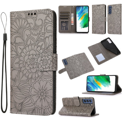 Skin Feel Embossed Sunflower Horizontal Flip Leather Case with Holder & Card Slots & Wallet & Lanyard, For Samsung Galaxy S21 5G, For Samsung Galaxy S21 FE, For Samsung Galaxy A21s, For Samsung Galaxy Note20