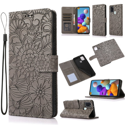 Skin Feel Embossed Sunflower Horizontal Flip Leather Case with Holder & Card Slots & Wallet & Lanyard, For Samsung Galaxy S21 5G, For Samsung Galaxy S21 FE, For Samsung Galaxy A21s, For Samsung Galaxy Note20