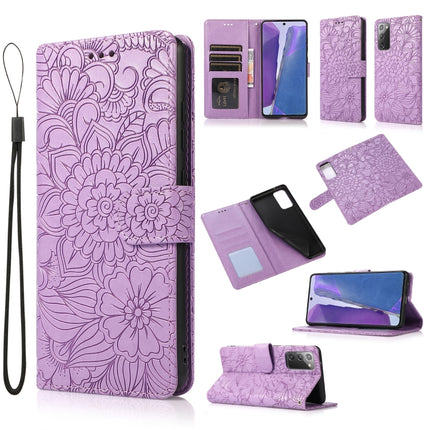 Skin Feel Embossed Sunflower Horizontal Flip Leather Case with Holder & Card Slots & Wallet & Lanyard, For Samsung Galaxy S21 5G, For Samsung Galaxy S21 FE, For Samsung Galaxy A21s, For Samsung Galaxy Note20