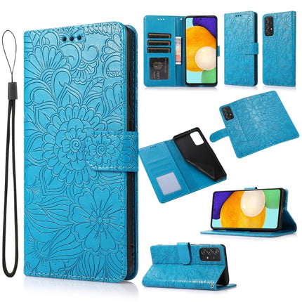 Skin Feel Embossed Sunflower Horizontal Flip Leather Case with Holder & Card Slots & Wallet & Lanyard, For Samsung Galaxy 5G / 4G, For Samsung Galaxy A72 5G / 4G, For Samsung Galaxy S20+, For Samsung Galaxy Note10+