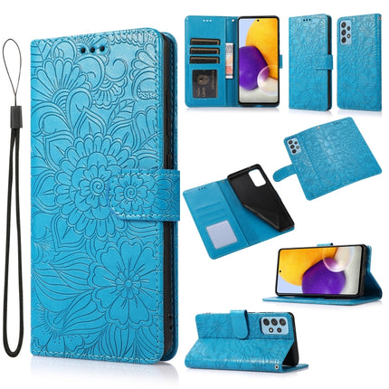 Skin Feel Embossed Sunflower Horizontal Flip Leather Case with Holder & Card Slots & Wallet & Lanyard, For Samsung Galaxy 5G / 4G, For Samsung Galaxy A72 5G / 4G, For Samsung Galaxy S20+, For Samsung Galaxy Note10+