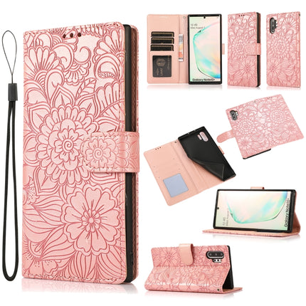 Skin Feel Embossed Sunflower Horizontal Flip Leather Case with Holder & Card Slots & Wallet & Lanyard, For Samsung Galaxy 5G / 4G, For Samsung Galaxy A72 5G / 4G, For Samsung Galaxy S20+, For Samsung Galaxy Note10+