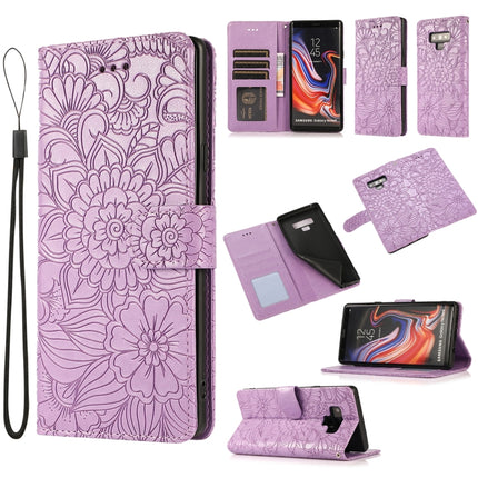 Skin Feel Embossed Sunflower Horizontal Flip Leather Case with Holder & Card Slots & Wallet & Lanyard, For Samsung Galaxy Note9, For Samsung Galaxy Note20 Ultra, For Samsung Galaxy S20 Ultra, For Samsung Galaxy S21 Ultra 5G