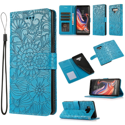 Skin Feel Embossed Sunflower Horizontal Flip Leather Case with Holder & Card Slots & Wallet & Lanyard, For Samsung Galaxy Note9, For Samsung Galaxy Note20 Ultra, For Samsung Galaxy S20 Ultra, For Samsung Galaxy S21 Ultra 5G