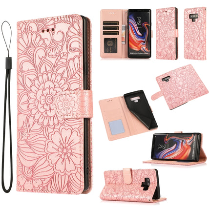 Skin Feel Embossed Sunflower Horizontal Flip Leather Case with Holder & Card Slots & Wallet & Lanyard, For Samsung Galaxy Note9, For Samsung Galaxy Note20 Ultra, For Samsung Galaxy S20 Ultra, For Samsung Galaxy S21 Ultra 5G