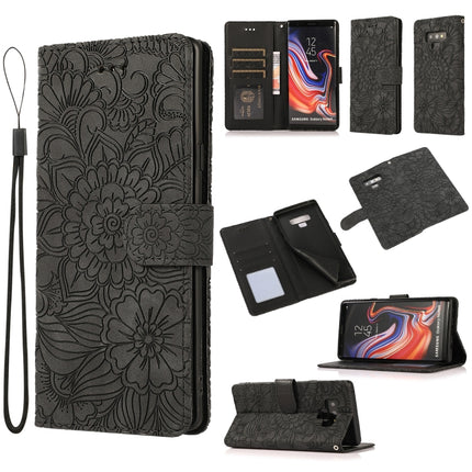 Skin Feel Embossed Sunflower Horizontal Flip Leather Case with Holder & Card Slots & Wallet & Lanyard, For Samsung Galaxy Note9, For Samsung Galaxy Note20 Ultra, For Samsung Galaxy S20 Ultra, For Samsung Galaxy S21 Ultra 5G