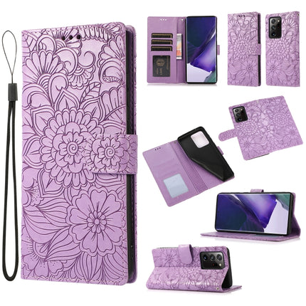 Skin Feel Embossed Sunflower Horizontal Flip Leather Case with Holder & Card Slots & Wallet & Lanyard, For Samsung Galaxy Note9, For Samsung Galaxy Note20 Ultra, For Samsung Galaxy S20 Ultra, For Samsung Galaxy S21 Ultra 5G