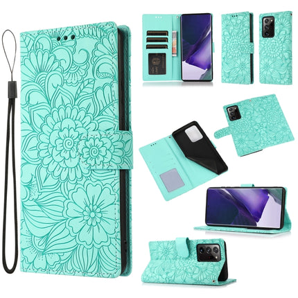 Skin Feel Embossed Sunflower Horizontal Flip Leather Case with Holder & Card Slots & Wallet & Lanyard, For Samsung Galaxy Note9, For Samsung Galaxy Note20 Ultra, For Samsung Galaxy S20 Ultra, For Samsung Galaxy S21 Ultra 5G