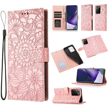 Skin Feel Embossed Sunflower Horizontal Flip Leather Case with Holder & Card Slots & Wallet & Lanyard, For Samsung Galaxy Note9, For Samsung Galaxy Note20 Ultra, For Samsung Galaxy S20 Ultra, For Samsung Galaxy S21 Ultra 5G