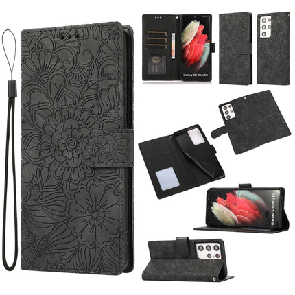 Skin Feel Embossed Sunflower Horizontal Flip Leather Case with Holder & Card Slots & Wallet & Lanyard, For Samsung Galaxy Note9, For Samsung Galaxy Note20 Ultra, For Samsung Galaxy S20 Ultra, For Samsung Galaxy S21 Ultra 5G