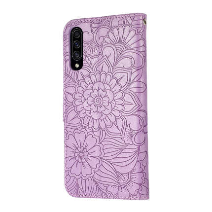Skin Feel Embossed Sunflower Horizontal Flip Leather Case with Holder & Card Slots & Wallet & Lanyard, For Samsung Galaxy A30s, For Samsung Galaxy A50s, For Samsung Galaxy A70s, For Samsung Galaxy S10