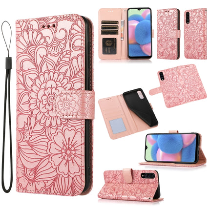 Skin Feel Embossed Sunflower Horizontal Flip Leather Case with Holder & Card Slots & Wallet & Lanyard, For Samsung Galaxy A30s, For Samsung Galaxy A50s, For Samsung Galaxy A70s, For Samsung Galaxy S10