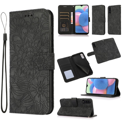 Skin Feel Embossed Sunflower Horizontal Flip Leather Case with Holder & Card Slots & Wallet & Lanyard, For Samsung Galaxy A30s, For Samsung Galaxy A50s, For Samsung Galaxy A70s, For Samsung Galaxy S10
