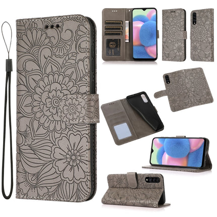 Skin Feel Embossed Sunflower Horizontal Flip Leather Case with Holder & Card Slots & Wallet & Lanyard, For Samsung Galaxy A30s, For Samsung Galaxy A50s, For Samsung Galaxy A70s, For Samsung Galaxy S10
