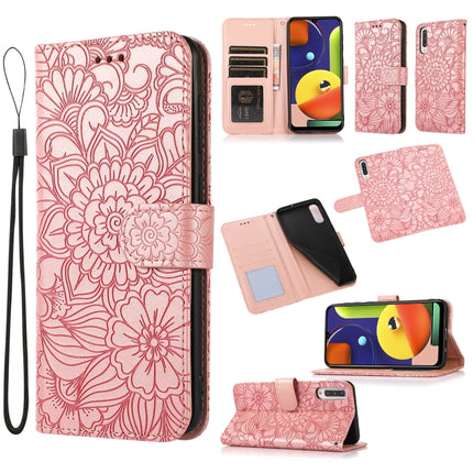 Skin Feel Embossed Sunflower Horizontal Flip Leather Case with Holder & Card Slots & Wallet & Lanyard, For Samsung Galaxy A30s, For Samsung Galaxy A50s, For Samsung Galaxy A70s, For Samsung Galaxy S10