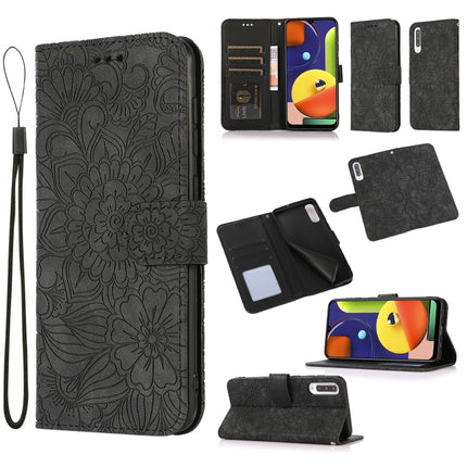 Skin Feel Embossed Sunflower Horizontal Flip Leather Case with Holder & Card Slots & Wallet & Lanyard, For Samsung Galaxy A30s, For Samsung Galaxy A50s, For Samsung Galaxy A70s, For Samsung Galaxy S10