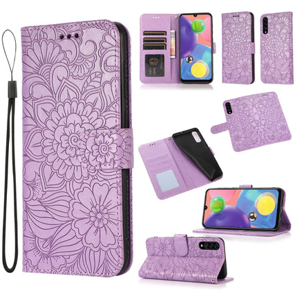 Skin Feel Embossed Sunflower Horizontal Flip Leather Case with Holder & Card Slots & Wallet & Lanyard, For Samsung Galaxy A30s, For Samsung Galaxy A50s, For Samsung Galaxy A70s, For Samsung Galaxy S10