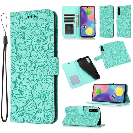 Skin Feel Embossed Sunflower Horizontal Flip Leather Case with Holder & Card Slots & Wallet & Lanyard, For Samsung Galaxy A30s, For Samsung Galaxy A50s, For Samsung Galaxy A70s, For Samsung Galaxy S10