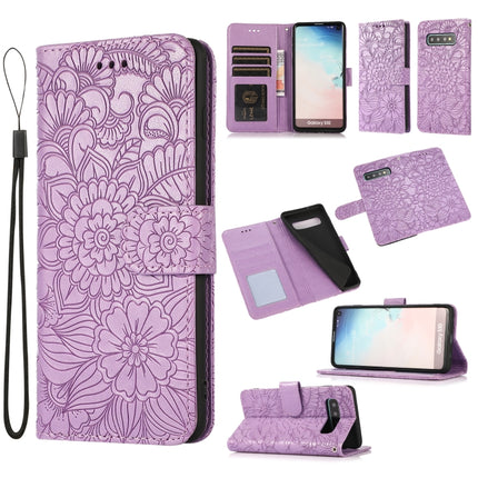 Skin Feel Embossed Sunflower Horizontal Flip Leather Case with Holder & Card Slots & Wallet & Lanyard, For Samsung Galaxy A30s, For Samsung Galaxy A50s, For Samsung Galaxy A70s, For Samsung Galaxy S10