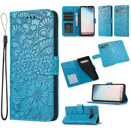Skin Feel Embossed Sunflower Horizontal Flip Leather Case with Holder & Card Slots & Wallet & Lanyard, For Samsung Galaxy A30s, For Samsung Galaxy A50s, For Samsung Galaxy A70s, For Samsung Galaxy S10