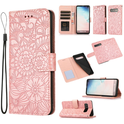 Skin Feel Embossed Sunflower Horizontal Flip Leather Case with Holder & Card Slots & Wallet & Lanyard, For Samsung Galaxy A30s, For Samsung Galaxy A50s, For Samsung Galaxy A70s, For Samsung Galaxy S10