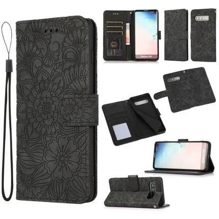 Skin Feel Embossed Sunflower Horizontal Flip Leather Case with Holder & Card Slots & Wallet & Lanyard, For Samsung Galaxy A30s, For Samsung Galaxy A50s, For Samsung Galaxy A70s, For Samsung Galaxy S10