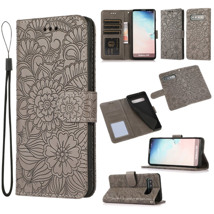 Skin Feel Embossed Sunflower Horizontal Flip Leather Case with Holder & Card Slots & Wallet & Lanyard, For Samsung Galaxy A30s, For Samsung Galaxy A50s, For Samsung Galaxy A70s, For Samsung Galaxy S10