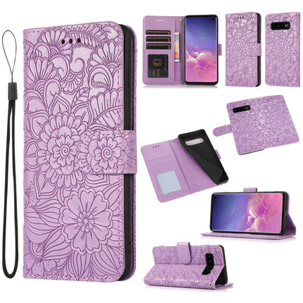 Skin Feel Embossed Sunflower Horizontal Flip Leather Case with Holder & Card Slots & Wallet & Lanyard, For Samsung Galaxy S10+, For Samsung Galaxy S10e, For Samsung Galaxy A20s, For Samsung Galaxy A40
