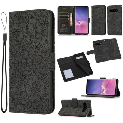 Skin Feel Embossed Sunflower Horizontal Flip Leather Case with Holder & Card Slots & Wallet & Lanyard, For Samsung Galaxy S10+, For Samsung Galaxy S10e, For Samsung Galaxy A20s, For Samsung Galaxy A40