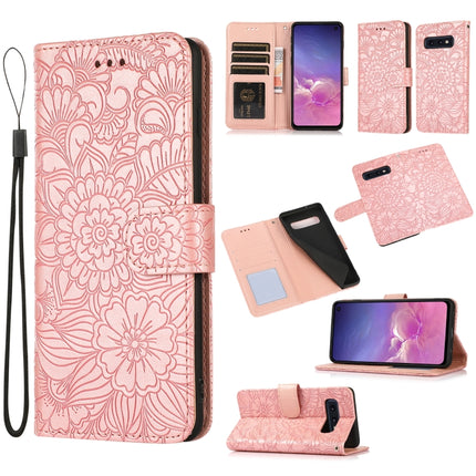 Skin Feel Embossed Sunflower Horizontal Flip Leather Case with Holder & Card Slots & Wallet & Lanyard, For Samsung Galaxy S10+, For Samsung Galaxy S10e, For Samsung Galaxy A20s, For Samsung Galaxy A40