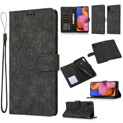 Skin Feel Embossed Sunflower Horizontal Flip Leather Case with Holder & Card Slots & Wallet & Lanyard, For Samsung Galaxy S10+, For Samsung Galaxy S10e, For Samsung Galaxy A20s, For Samsung Galaxy A40