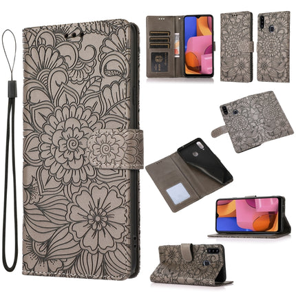 Skin Feel Embossed Sunflower Horizontal Flip Leather Case with Holder & Card Slots & Wallet & Lanyard, For Samsung Galaxy S10+, For Samsung Galaxy S10e, For Samsung Galaxy A20s, For Samsung Galaxy A40