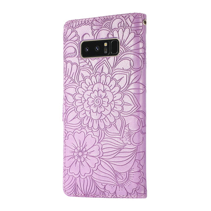 Skin Feel Embossed Sunflower Horizontal Flip Leather Case with Holder & Card Slots & Wallet & Lanyard, For Samsung Galaxy Note8, For Samsung Galaxy J6, For Samsung Galaxy A5 (2017), For Samsung Galaxy J8