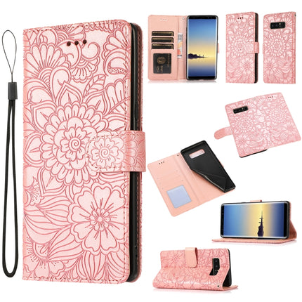 Skin Feel Embossed Sunflower Horizontal Flip Leather Case with Holder & Card Slots & Wallet & Lanyard, For Samsung Galaxy Note8, For Samsung Galaxy J6, For Samsung Galaxy A5 (2017), For Samsung Galaxy J8