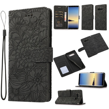 Skin Feel Embossed Sunflower Horizontal Flip Leather Case with Holder & Card Slots & Wallet & Lanyard, For Samsung Galaxy Note8, For Samsung Galaxy J6, For Samsung Galaxy A5 (2017), For Samsung Galaxy J8