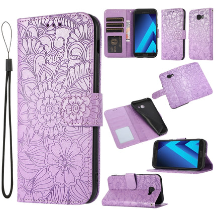 Skin Feel Embossed Sunflower Horizontal Flip Leather Case with Holder & Card Slots & Wallet & Lanyard, For Samsung Galaxy Note8, For Samsung Galaxy J6, For Samsung Galaxy A5 (2017), For Samsung Galaxy J8