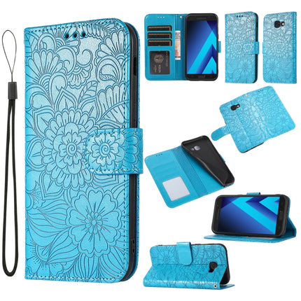 Skin Feel Embossed Sunflower Horizontal Flip Leather Case with Holder & Card Slots & Wallet & Lanyard, For Samsung Galaxy Note8, For Samsung Galaxy J6, For Samsung Galaxy A5 (2017), For Samsung Galaxy J8