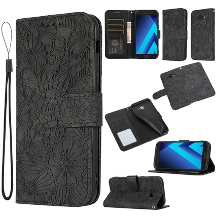 Skin Feel Embossed Sunflower Horizontal Flip Leather Case with Holder & Card Slots & Wallet & Lanyard, For Samsung Galaxy Note8, For Samsung Galaxy J6, For Samsung Galaxy A5 (2017), For Samsung Galaxy J8