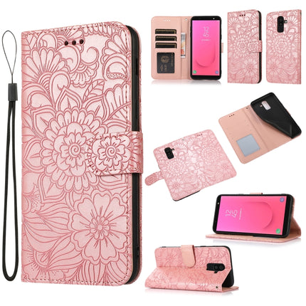 Skin Feel Embossed Sunflower Horizontal Flip Leather Case with Holder & Card Slots & Wallet & Lanyard, For Samsung Galaxy Note8, For Samsung Galaxy J6, For Samsung Galaxy A5 (2017), For Samsung Galaxy J8