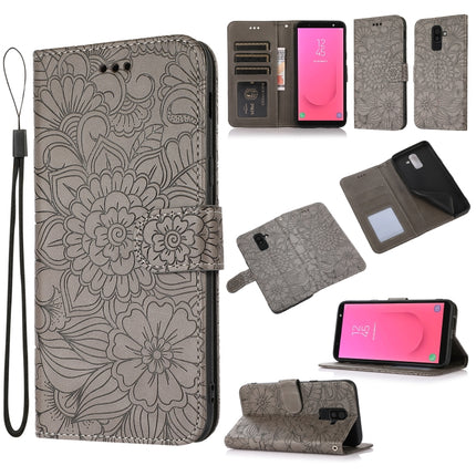 Skin Feel Embossed Sunflower Horizontal Flip Leather Case with Holder & Card Slots & Wallet & Lanyard, For Samsung Galaxy Note8, For Samsung Galaxy J6, For Samsung Galaxy A5 (2017), For Samsung Galaxy J8