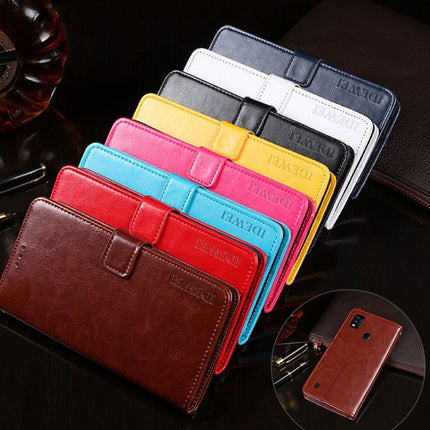 idewei Crazy Horse Texture Horizontal Flip Leather Case with Holder & Card Slots & Wallet, For ZTE Blade A51, For ZTE Blade A71